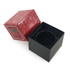 Custom 2 Piece Paper Box Lid And Base Candle Packaging